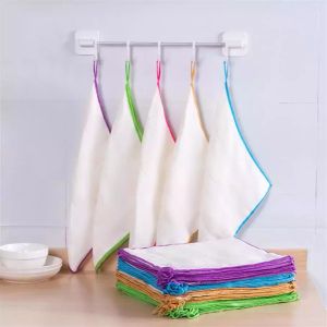 Kitchen Cleaning Cloth Dish Washing Towel Bamboo Fiber Eco Friendly Bamboo Cleanier Clothing C0222