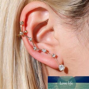 7 Zircon Single Stud Earrings Ear Clip Fresh Elegant Earrings For Women Gold Silver Color Earing Jewelry Crystal Stars Earings Factory price expert design Quality