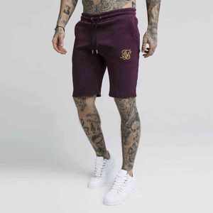 Nowy Lato SIK Silk Mężczyźni Krótkie siłownie Slim Fit Bodybuilding Moda Joggers Spodenki Mężczyźni Fitness Spodenki Sportswear H1206