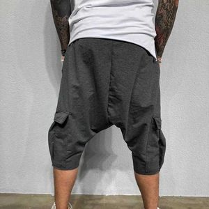 Men's Hip Hop Pants Loose Multi Pocket Street Sports Casual Harlan Slim Fit Track 210714