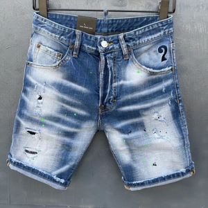 2021 Italienische, europäische und amerikanische Herren-Jeansshorts für Herren, hochwertige Wäsche, reines Handschleifen, Qualitätsoptimierung LA31020