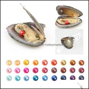 Pearl Loose Pärlor Smycken Freshwater Oyster Natural Round 6-7 mm DIY Presentdekorationer Vakuum Förpackning Partihandel Drop Leverans 2021 36FJ