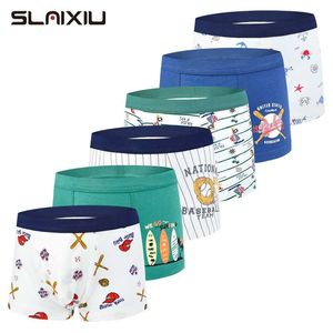 6er-Pack Kinderunterwäsche Boxer Baumwolle Weiche Bio-Teenager-Kleidung Unterhose Kinderunterwäsche Boxershorts für Jungen 211122