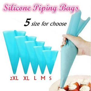 1 pz Riutilizzabile In Silicone Sacchetto di Pasticceria Icing Piping Bags Crema Torta Cuocere Decorare 5 dimensioni può essere scelto