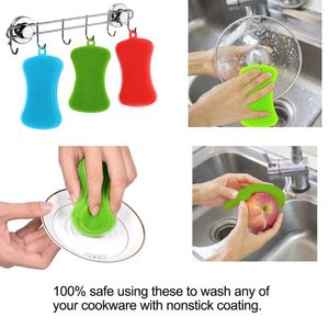 Cozinha Limpeza Escova Silicone Mágica Prato De Lavagem Pad Lavagem Escovas Panela Pan Sponge Scrubber Ferramenta