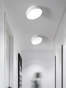 Nordiska enkla cirkul￤ra akryl takljus veranda sovrum korridor garderob fixtur studie trappa balkong g￥ng lamplig lampor