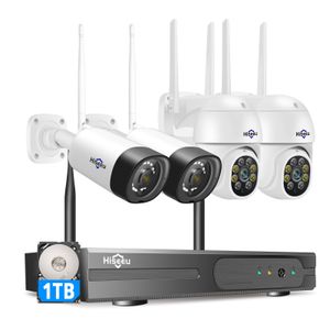 Hiseeu CCTV Camera оптовых-Hiseeu MP CH Wireless System System Kit для P P открытый видео наблюдения камеры видеонаблюдения с монитором