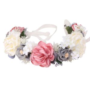 Fiori decorativi Ghirlande Corone Accessori per fiori per capelli da sposa La corona d'imitazione della sposa è fatta a mano in più colori HH001