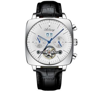 2021 ALANG Знаменитый бренд Watch Watch Montre Automatique Luxe Chronograph Square Большой циферблат Watch Hollow Водонепроницаемые мужские моды Часы RVGSEGTD