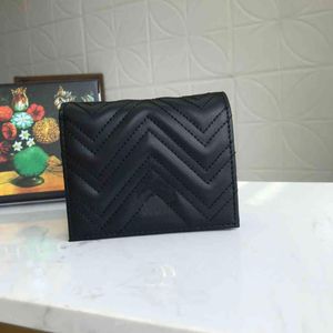 488109 Luxury Designer Marmont Wallet Case Fashion Women Coin Purse Pouch Quilted Leather Mini Short Walls Main Credit Card Holder S