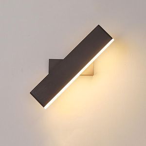 Nordic Modern Acrylic LED Vägg Ljus Bedroom Bedside Aisle Korridor Lampa Justerbar Inomhus bakgrund Sconce