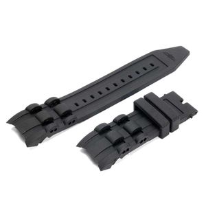 26mm Silikonowy Gumowy Watchband Czarny Luksusowy Męski Wristband Watch Bransoletka Bransoletka Wymienny Brak klamra dla / Invicta / Pro / Diver H0915