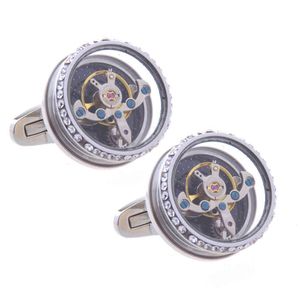 Diamond Tourbillon Movement 1 Par Definido Para Mens Casamento Mecânica Relógio Engrenagem Camisa De Manga De Manga Tecto Bruxamento