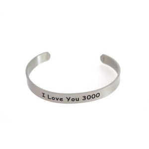i Love You 3000 Cuff Bracelet Couple Bangle High Quality Engraved Best Bitches Bracelets Jewelry Friend Gifts Q0719