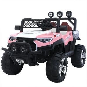 Barnbarn Electric Car Four-Wheel Game Riding Off-Road Outdoor Toy Game Car for Boys and Girls Dual Drive Baby Barnvagn