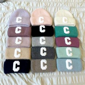 Knitted Hat Beanie Hats Fashion Patchwork Design for Man Woman Rabbit Fur Winter Cap 15 Colors High Quality