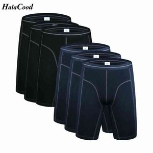 6 Pçs / lote quente vender calções de moda mens inverno cueca boxers boxer algodão macho longo boxer shorts mens plus size cueco gordo h1214