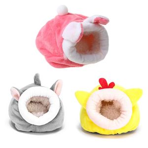 Cute Cartoon Mouse Mouseea Pig Bed Pet Sleeping House Ciepły Chomik Pies Kitten Nest Miękkie Mini Małe Zwierzęta Sypialnia Animal Supplies