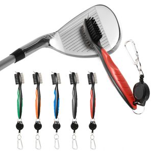 Компактная и долговечная для гольф -кисти многофункциональный инструмент для очистки головы клуба HW275