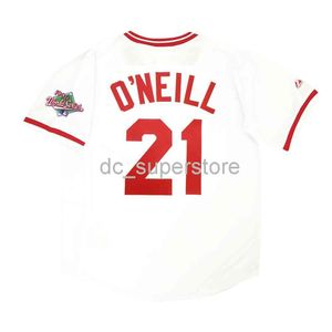 Cucito personalizzato Paul O'Neill Cincinnati 1990 World Series Home Cooperstown Jersey Uomo Donna Youth Baseball Jersey XS-6XL
