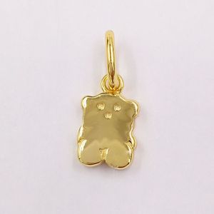 Authentic 925 Sterling Silver pendants Bear Gold Sweet Dools Bear Pendant Fits European bear Jewelry Style Gift 818024010