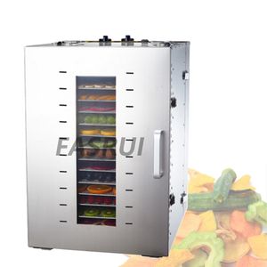 Máquina de desidratação de alimentos Vegetais Frutas Carne Chá Peixe Secador Aço Inoxidável Comercial Máquina de Secagem de Alimentos para Animais de Estimação 16 Camadas 220V