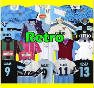 Lazio Retro 1989 1990 1991 1992 1999 2000 2001 Jerseys de futebol Nedved Simeone Salas Gascoigne Home Away Futebol Shirt, Veron Crespo Nesta 89 90 91 93 100th