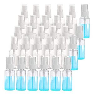 30ml 1oz plástico Clear Fine névoa garrafas de pulverização recarregável pequeno portátil garrafa de amostra de garrafa vazia para viagens e limpeza