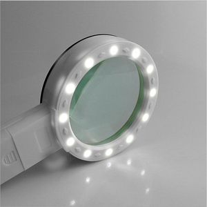 20x Mikroskop Biżuteria Powiększająca szkło Handheld Reading 12 LED Lights High Definition Obiektyw z pudełkiem 9988-2g