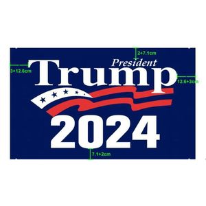 Najniższa cena Trump 2024 Flaga 10 Stylów Donald Flags Utrzymuj Ameryka Great Room Recer Poliester Decor Banner RRE8646