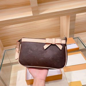 Women Old Flower Cossbody Bag Ladies Samll Shoulder Handbag High Quality Wallet Bow Tie Mahjong Purse