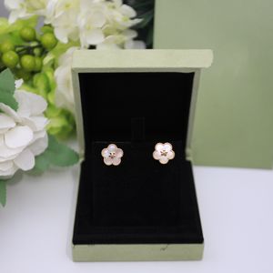 Lady Stud Coldings Designer Flower Studs Kolczyka 925 Srebrny pierścień na uszach dla kobiet Superior Never Fade Nie alergia