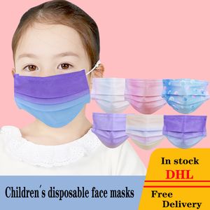 Çocuklar tek kullanımlık yüz maskeleri 3 katmanlı 14.5 * 9.5 cm Anti-damlacık ve çocuklar için toz geçirmez maske