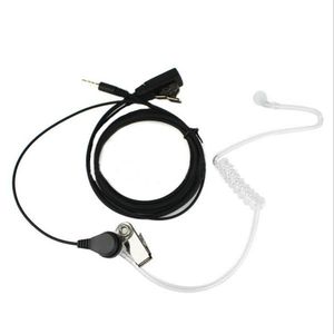 Vigilância Negra Estilo FBI Cobertura Acústica Air Tube Mic Earpiece Headset Fones de ouvido para iPhone HTC Samsung Radio