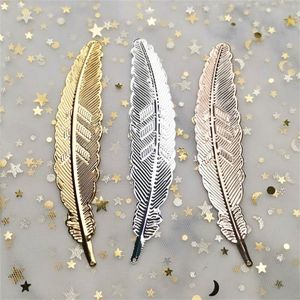Bookmark Handmade Retro Page Markers Gold Silver Plated Students Stationery Metal Feather Book Darts