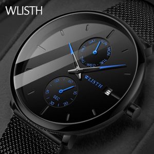 Homens de quartzo preto assistem relógios de pulso de alta qualidade Produtos de tendência 2021 Wathes frios para data de data de dia