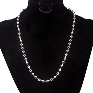 Wholesale thick chain necklace choker for sale - Group buy 6MM thick stainless steel beads chains necklaces for women men hip hop punk chokers necklaces rock street chic necklace gifts Y0309