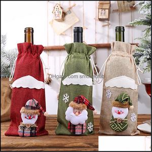 Christmas Decorations Festive Party Supplies Home & Gardenchristmas Sleeves Champagne Bottles Bag Dining Room Decor Wine Bottle Wrap Santa S