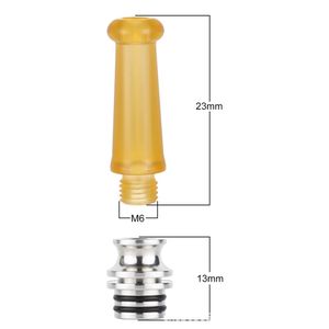 Wholesale 510 Drip Tip Adapter Smoking accessories Lengthen Epoxy Mouthpeice Wire Bore Stainless Steel Emitter Suck 4 Colors For TFV8 X Big Baby Crown Atomizer
