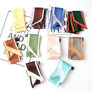 Scarves 90cm*6cm Color Matching Simple Fashion Small Ribbon Silk Spring Summer Handbags Scarf Women Skinny