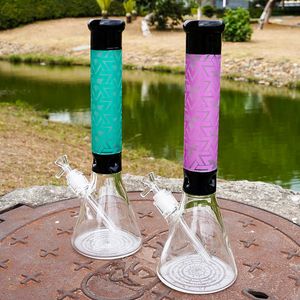 Tubo de tubos retas Clear Beraker Bong Glass Bongs 18mm Fêmea Feminino Difusão Downstrista de 16 polegadas tubo de água com tigela Óleo Dab Rig