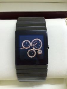 Klasyczna marka ceramiczna zegarek kwarcowy moda geometryczne kwadratowe na rękę wysokiej jakości ze stali nierdzewnej Ceramica mężczyzn kobiet zegarki
