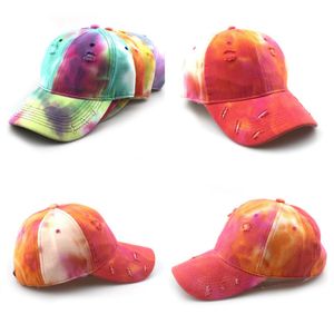 Gradient Baseball Cap, Tie-Dye Trucker Designer Färgrik Sun Hat Mode Utomhus Sport Hip-Hop Cap JXW946