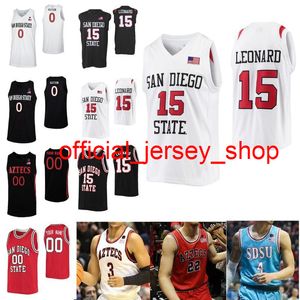 カスタムサンディエゴステートアステックスカレッジバスケットボールジャージJalen 5 McDaniels Mike Pope Schakel Nathan Mensah Stitched