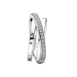 Wholesale vintage anniversary bands resale online - Vintage Crossover Triple Band Fashion Heart Rings Fine Women Sterling Prong Settingparty Wedding Anniversary Office Career