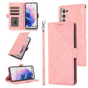 Brieftaschen-Handyhüllen für Samsung Galaxy S21 S20 Note20 Ultra Note10 Plus, reine Farbe, magnetische Schnalle, PU-Leder, Flip-Kickstand-Abdeckung mit Kartenfächern