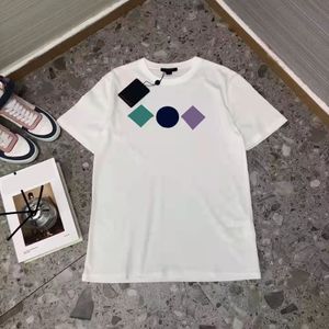 화려한 패턴 티로 인쇄 된 여성 T 셔츠 편지 슬림 스타일 짧은 소매 여름 통기성 Tshirts 6 Coloers 크기 SS-3XL