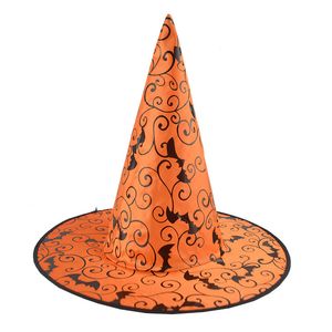 BAT Design Witch Hat Headdress Hårprydnad Magikerhattar Festival Ball Party Props
