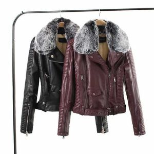 fashion women zipper outerwear with soft collar cool lady faux lamb wool fur jacket moto female chic sashes suits 210527