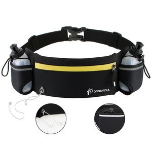 Marsupio da corsa Marsupi sportivi impermeabili Cintura da corsa per maratona Uomo Donna Fitness da equitazione all'aperto con borraccia